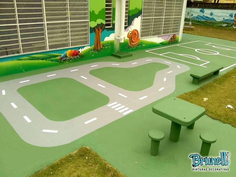 educao infantil - pintura no cho