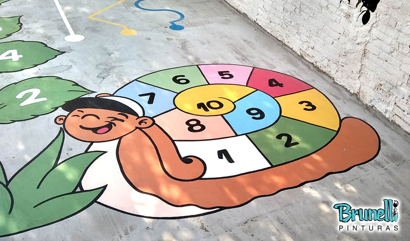 educao infantil - pintura no cho
