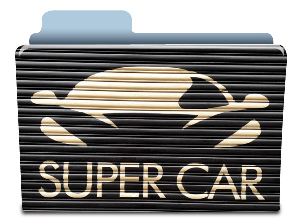 Pintura de letreiros em portas de aço Super Car