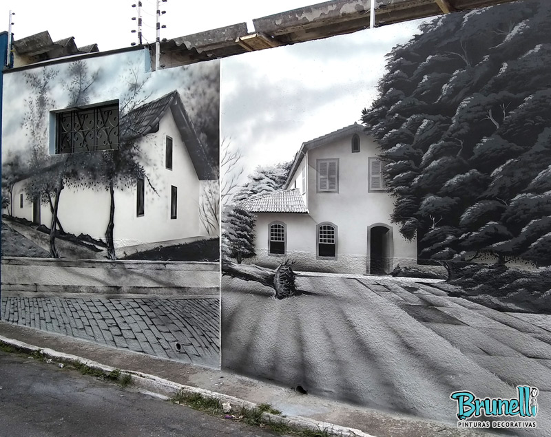 Pintura de letreiro em porta de ao proibido estacionar