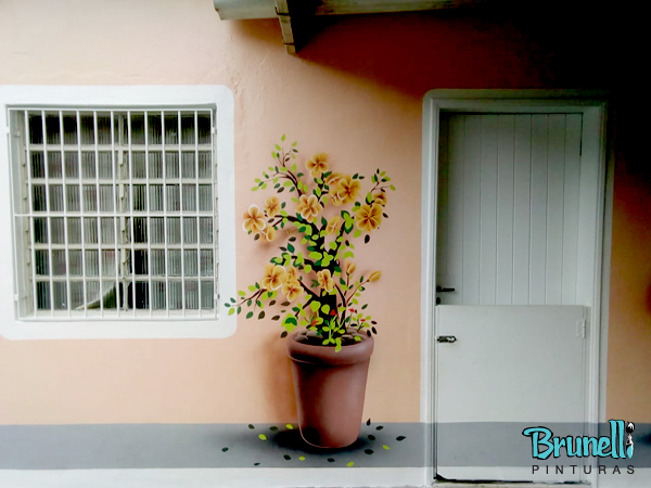 pintura de desenho infantil em paredes