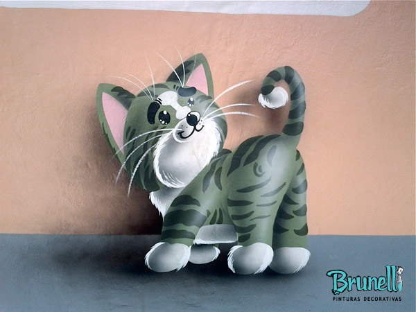 pintura de desenho infantil em paredes