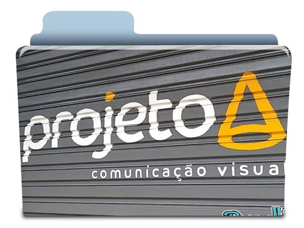Pintura de letreiros em porta de aço Projeto A