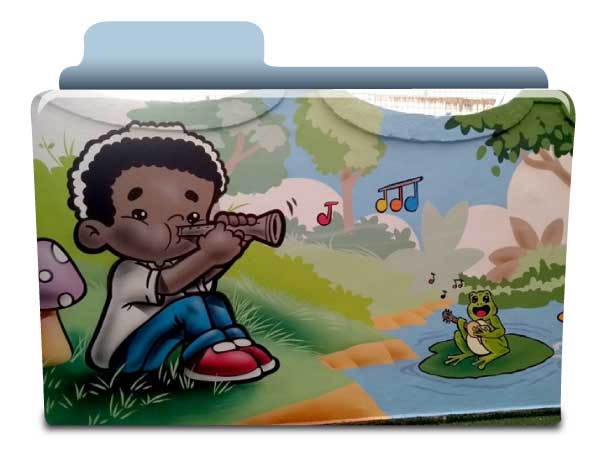 pintura de mural infantil Dom Gasto pq Sonoro