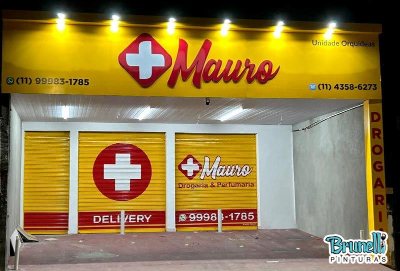 Pintura de porta de ao em farmcias