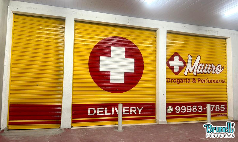 Pintura de porta de ao em farmcias