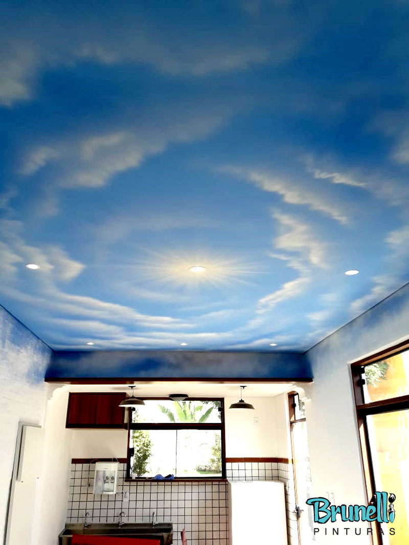pintura decorativa em teto - Céu