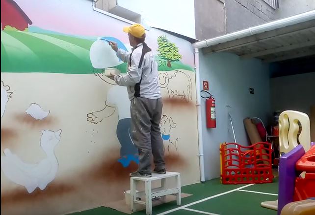Pintura decorativa para escola infantil