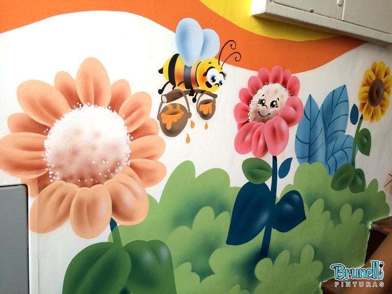 Pintura decorativa para escola infantil