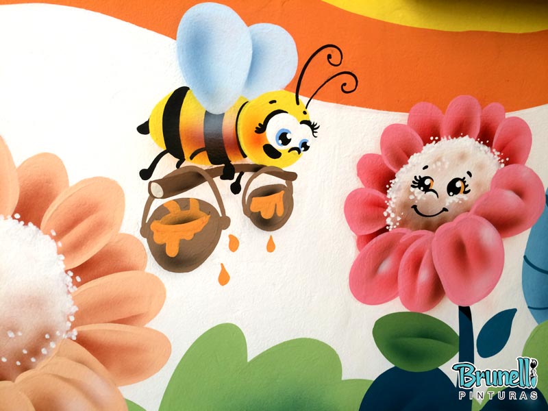 Pintura decorativa para escola infantil
