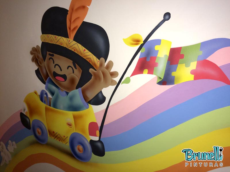 Pintura decorativa para escola infantil