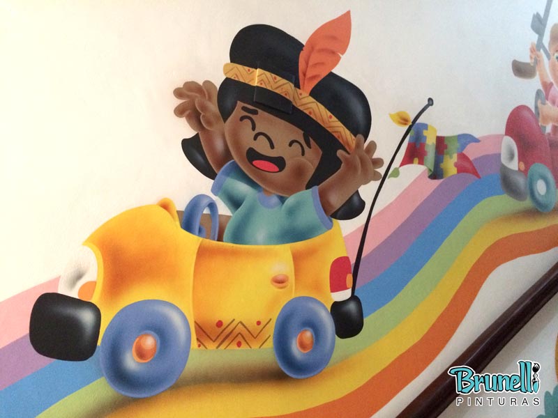 Pintura decorativa para escola infantil