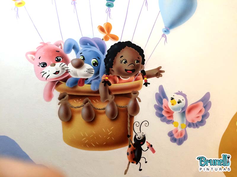 Pintura decorativa para escola infantil