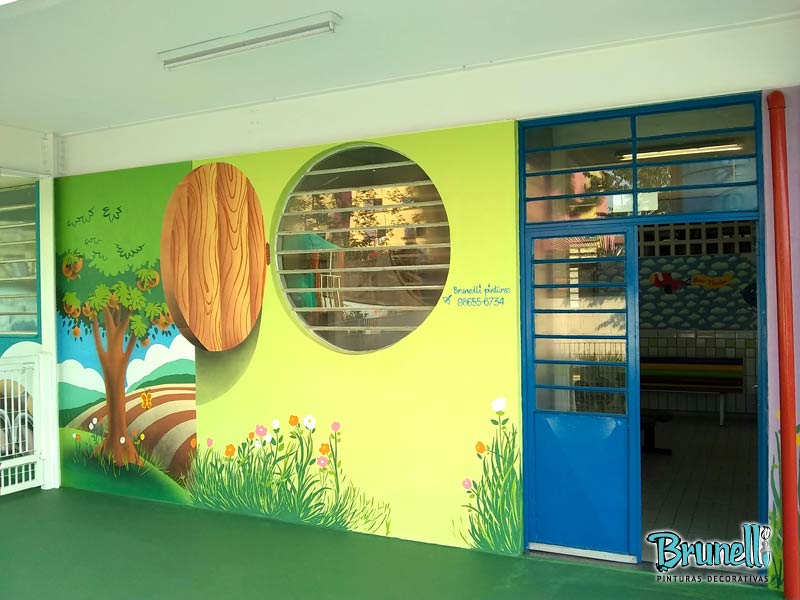 Pintura em escola infantil - Cei Adhemar 2020