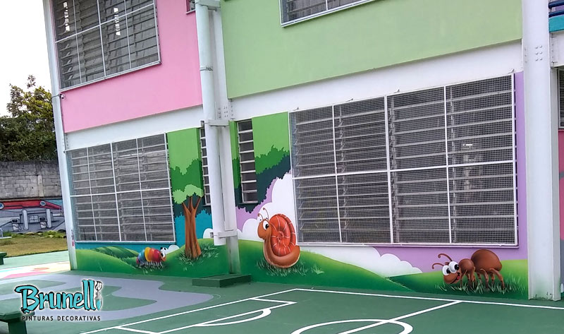 Pintura em escola infantil - Cei Adhemar 2020