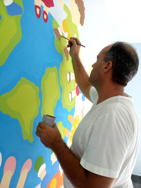 pintura infantil em parede
