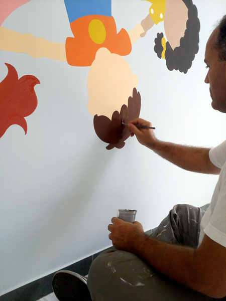 pintura infantil em parede