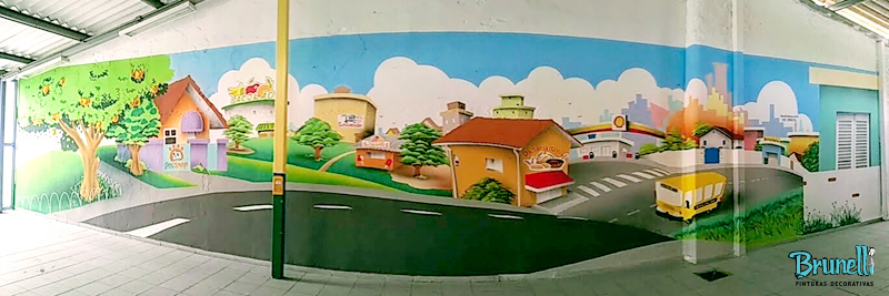 Pintura infantil em parede Vila Constncia