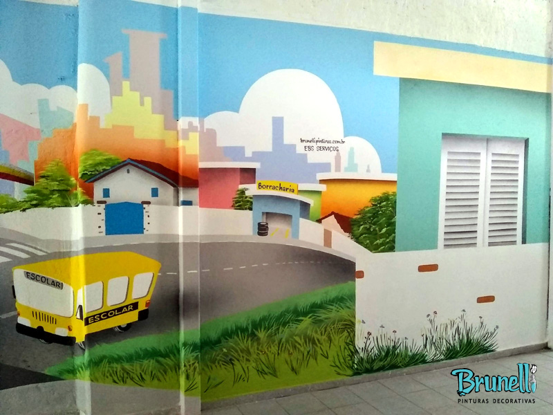 Pintura infantil em parede Vila Constncia