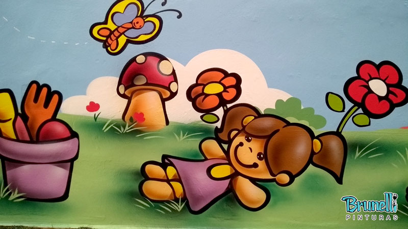 pinturas decorativas em paredes para escolas infantis