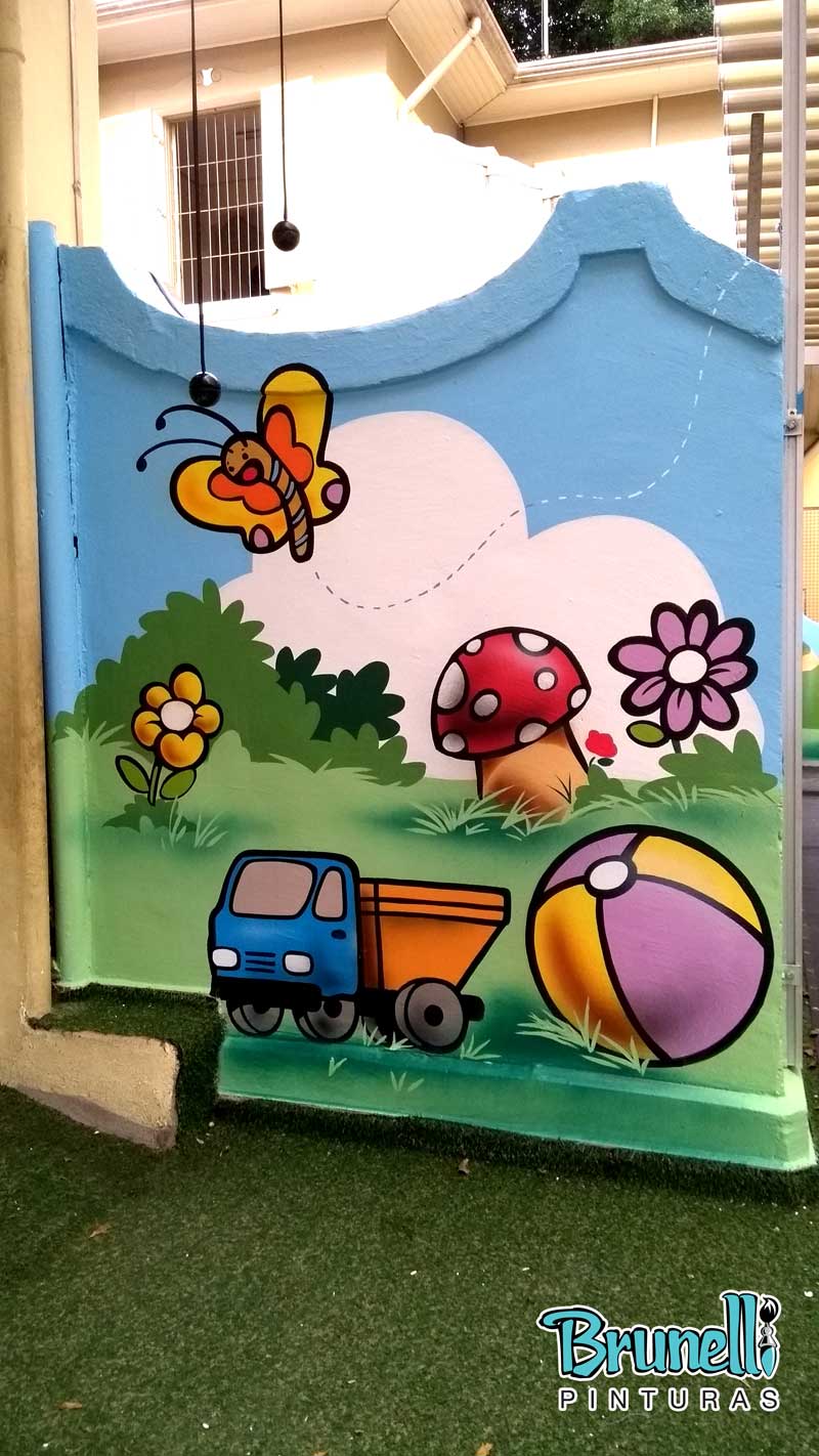 pinturas decorativas em paredes para escolas infantis