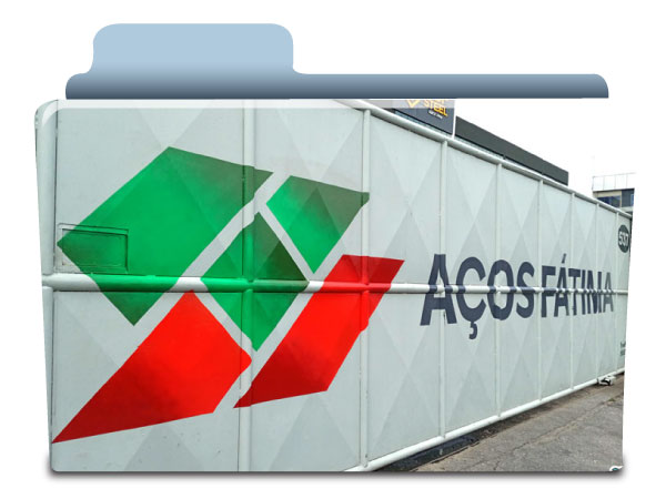 Pintura de logotipo em port�o