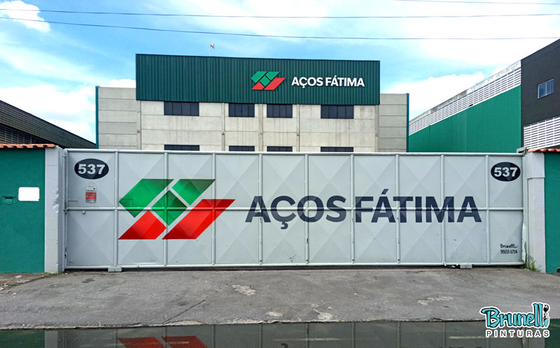 Pintura de Logotipo em portão