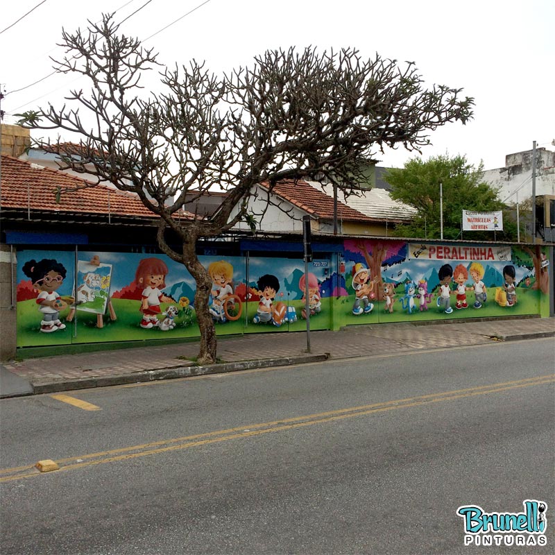 Pintura para escola de educa��o infantil peraltinha 2025