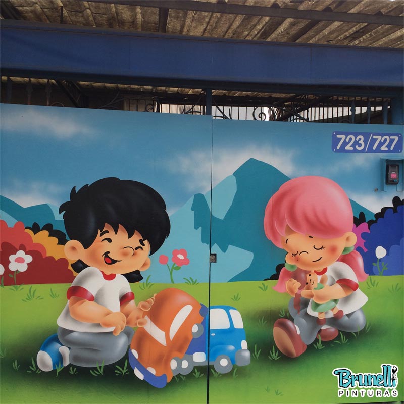 Pintura para escola de educa��o infantil peraltinha 2025