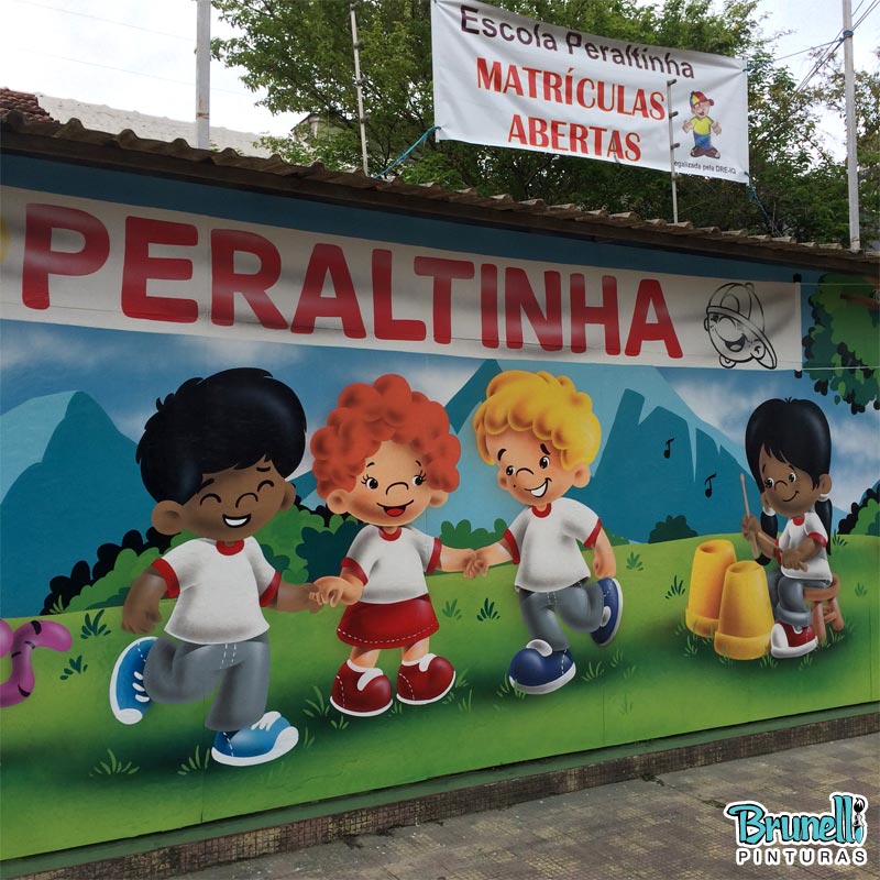 Pintura para escola de educa��o infantil peraltinha 2025