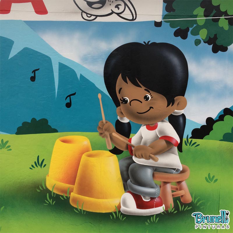 Pintura para escola de educa��o infantil peraltinha 2025